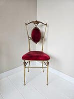 Chaise - Laiton, Velours - Chaise élégante en laiton italien