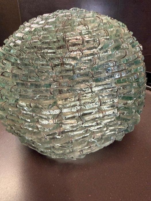 Lampe de table - Verre, Antiquités & Art, Antiquités | Éclairage