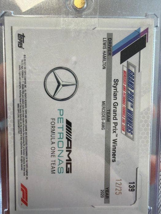 Topps Lewis Hamilton /25 Card - Excellent (EX), Verzamelen, Stickers