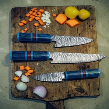 Hand-Forged with Old Steel, Japanese Pro Style Chef Knives.