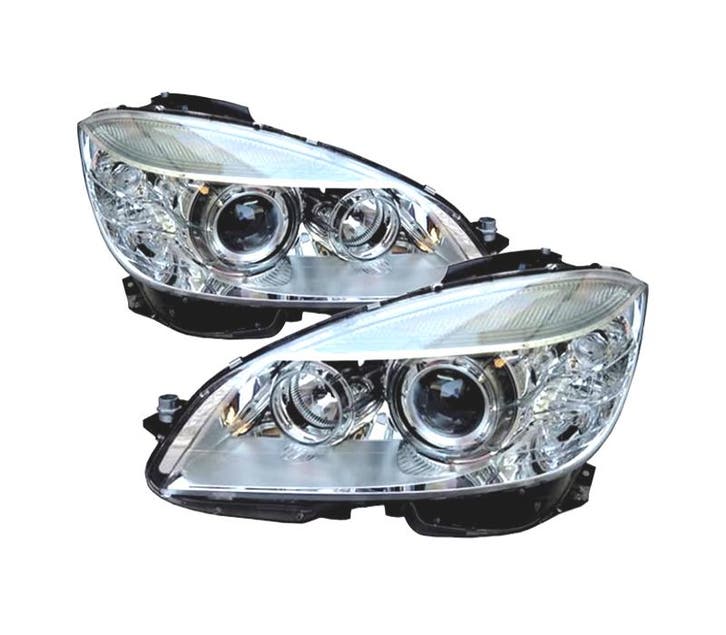 PHARES XENON MERCEDES C W204 07-11 FOND CHROMÉ, Autos : Pièces & Accessoires, Éclairage, Envoi