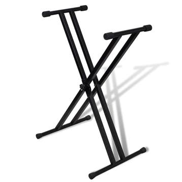 vidaXL Verstelbare keyboardstandaard dubbel X-frame, Verzenden, Nieuw