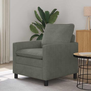 vidaXL bank / zetel Lichtgrijs 76 x 81 x 87,5 cm Stof, Verzenden, Nieuw