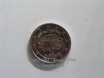 Slowenien 2 Euro Sonder GedenkMunt 2007 roemische Vertrae..., Verzenden, België