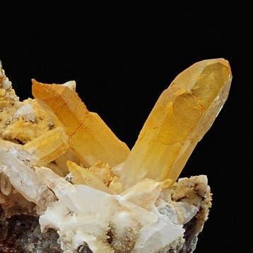 Zeldzame herkomst, kwarts met limoniet en calciet, Sardinië