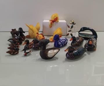 Collection sur le thème des animaux - Canards. Bois et