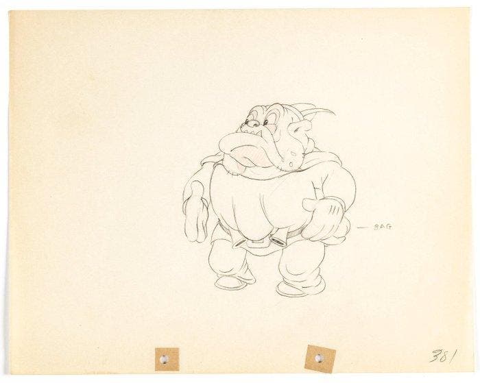 Walt Disney - Dirty Bill Productietekening - The Robber, Collections, Disney