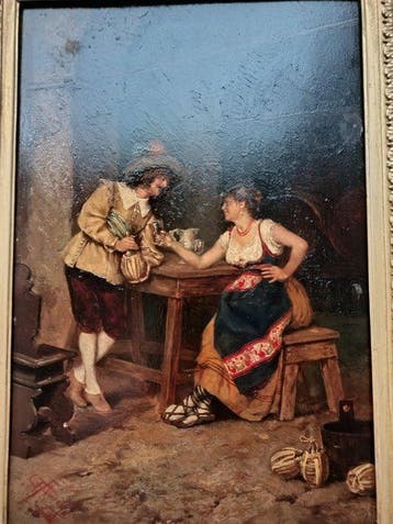 Giuseppe Aureli (1858-1929) - Il corteggiamento del