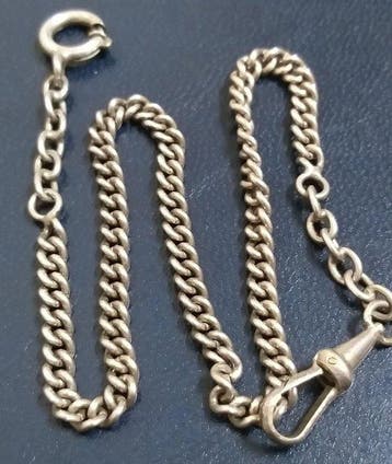 corrente de relógio de bolso em prata, Nieuw