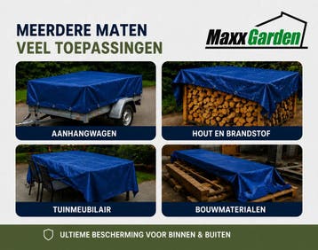Dekzeil 2 x 3 m, 110 g/m² ultrasterk, 10 ringen, versterk.., Doe-het-zelf en Bouw, Zeil en Folie, Ophalen of Verzenden, Nieuw