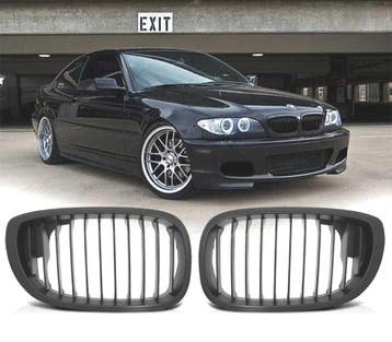 CALANDRES BMW E46 03-06 COUPÉ CABRIO NOIR MAT, Verzenden