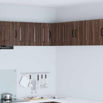 vidaXL Wandhoekkast PORTO Bruin Eiken 57 x 57 x 40 cm, Verzenden