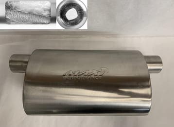 MAX Spiral Straight Flo Performance rvs uitlaat demper 2,5, Ophalen of Verzenden