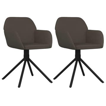 Draaibare Eetkamerstoelen Grijs | -35% Retour Deal, Twee, Verzenden, Zo goed als nieuw, Stof