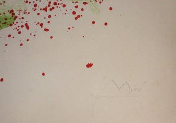 Joan Miro (1893-1983) - Série I : Rouge et vert