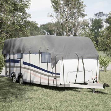 vidaXL Caravan dakbedekking 800x300 cm vliesvlies grijs, Verzenden