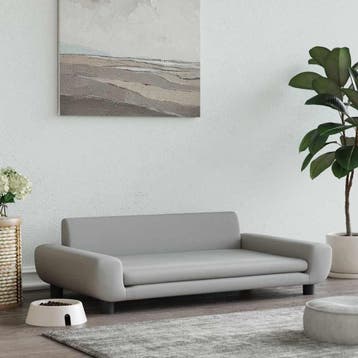 vidaXL Hondenmand 100x54x33 cm fluweel lichtgrijs, Verzenden, Nieuw