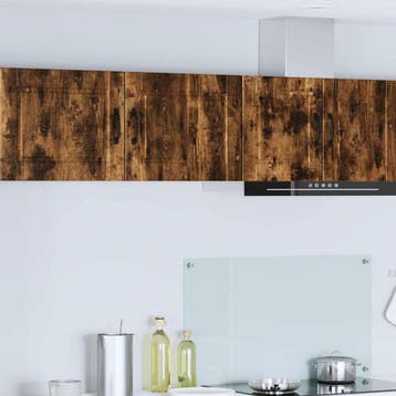 vidaXL Wandkast PORTO 2 st Rook Eiken Bewerkt hout, Verzenden, Nieuw