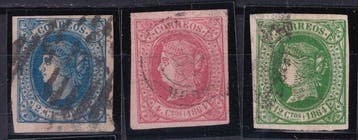 Espagne 1864 - Règne de la reine Élisabeth II - Edifil 63/68, Gestempeld