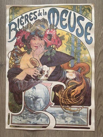 Alphonse Mucha (after) - Bières de la Meuse Manifesto