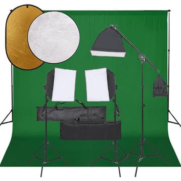 vidaXL Fotostudioset met verlichtingsset, achtergrond en, Verzenden, Nieuw