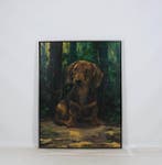 Siert Dallinga (1954) - Dog in forest