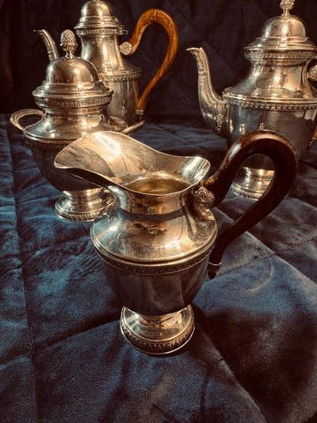Orfevrerie Phenix - Koffieservies voor 4 (4) - Verzilverd,