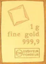 1 gramme - Or .999 - Valcambi, Switzerland (Sans prix de, Timbres & Monnaies, Métaux nobles & Lingots