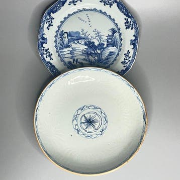 Assiette (2) - Porcelaine - assiette Kangxi Qianlong