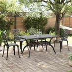 vidaXL 5-delige Tuinset gietaluminium zwart, Tuin en Terras, Verzenden, Nieuw, Tuinset