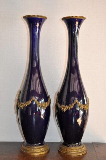 Asch - Vaas (2) - Porselein - Paar vazen - 47,5 cm, Antiek en Kunst