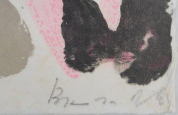 Bram vn Velde (1895-1981) - Composition en rose, Antiek en Kunst
