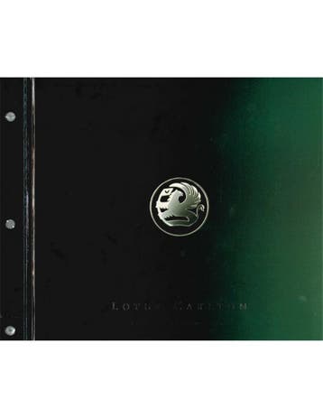 1990 LOTUS CARLTON OMEGA HARDCOVER BROCHURE ENGELS, Nieuw