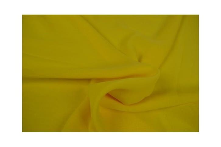 15 meter chiffon stof - geel, Hobby en Vrije tijd, Stoffen en Lappen, 120 cm of meer, 200 cm of meer, Geel, Nieuw, Polyester, Verzenden