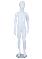 *TIP*  Faceless etalagepop kind glossy wit 9 jaar mt 134 JY, Ophalen of Verzenden