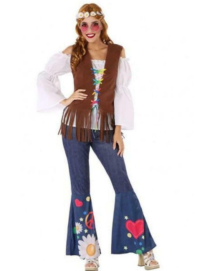 Hippie dames kostuum, Hobby & Loisirs créatifs, Articles de fête, Enlèvement ou Envoi
