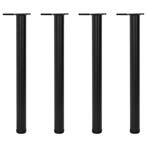 vidaXL Tafelpoten in hoogte verstelbaar zwart 710 mm 4 st, Verzenden, Nieuw