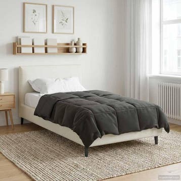 vidaXL Volledig Jaar Dekbed Gekwilt Antraciet 140 x 220 cm, Verzenden, Nieuw