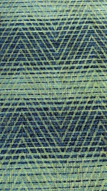 Tissu raffiné cinigliato avec un dessin jacquard géométrique, Antiquités & Art, Tapis & Textile