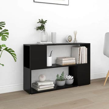 vidaXL Boekenkast 100x24x63 cm bewerkt hout zwart, Huis en Inrichting, Verzenden, Nieuw