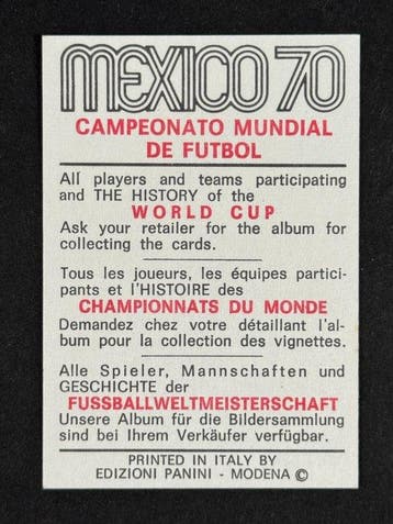 1970 Panini World Cup Mexico 70 - Italy: Gianni RIvera - 1, Nieuw