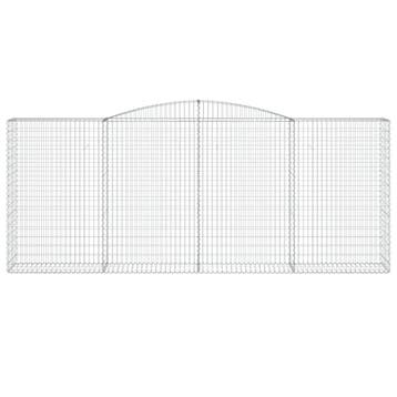 vidaXL Schanskorf gewelfd 400x50x160/180 cm gegalvaniseerd, Verzenden, Nieuw