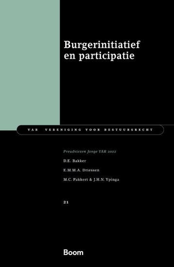 Burgerinitiatief en participatie / Jonge VAR-reeks / 21, Livres, Science, Verzenden, Dorien Bakker
