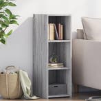 vidaXL Dressoir 30x41x93 cm bewerkt hout grijs sonoma, Verzenden, Nieuw