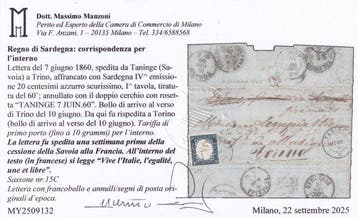 Italiaanse oude staten - Sardinië - 1857-1860 Graafschap