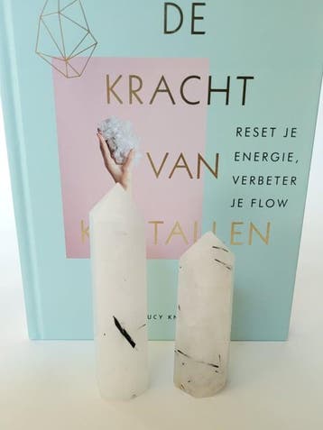 Toermalijnkwarts punt 2 maten, Ophalen of Verzenden