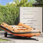 vidaXL Boottrailer Zilver 302 x 107 x 42 cm Staal, Watersport en Boten, Verzenden, Nieuw