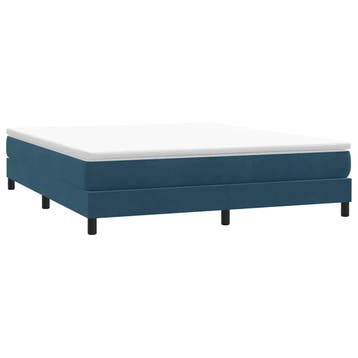 vidaXL Boxspring zonder matras fluweel donkerblauw 180x210, Huis en Inrichting, Slaapkamer | Bedden, Verzenden, Nieuw