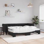 vidaXL Slaapbank onderschuifbed en matrassen 80x200 cm, Verzenden, Nieuw