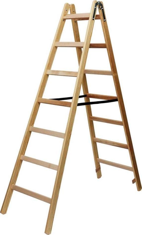 Brennenstuhl 1481100 Houten Ladder 2x10 Sporten 2,64m, Huis en Inrichting, Stoelen, Verzenden